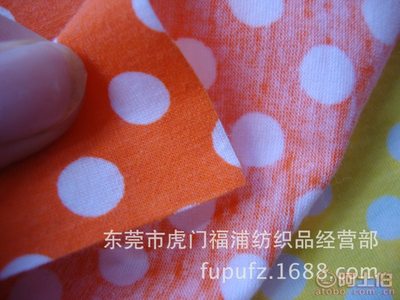 F003針織汗布 彈力圓點(diǎn)印花引領(lǐng)潮流，熒光色系點(diǎn)亮?xí)r尚